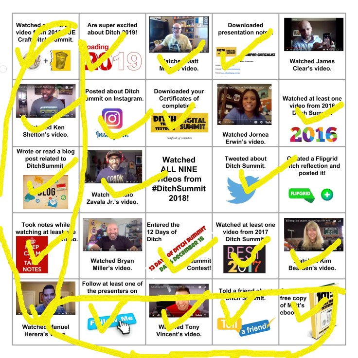 DitchSummit 2018 BINGO